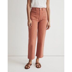 Madewell Emmett 2.0 Wide-Leg Crop Pants Womens Size 32 Color Dried Rose Jeans